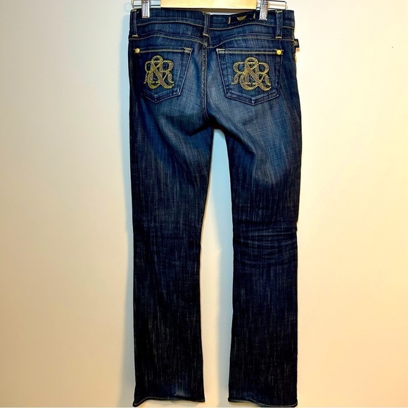 Rock & Republic low rise straight jeans - dark wash - no size tag - Picture 2 of 8